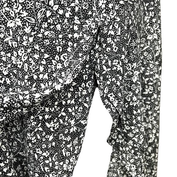 1. State Ditsy Floral Print Maxi Skirt Asymmetric Ruffle High-Low Black White 12 - Picture 7 of 13